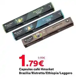 Hmarket Capsules café hmarket brazilia/ristretto/ethiopia/leggero offre