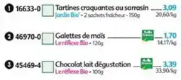 Maximo Jardin Bio Tartines craquantes au sarrasin offre