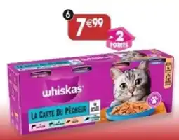 Maximo Whiskas la carte du pêcheur en gelee 4 x 1/2 offre
