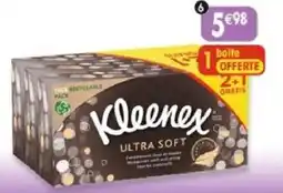 Maximo Kleenex Ultra Soft lot de 2 boites de 64 mouchoirs offre