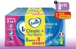 Maximo Lotus Classic lot de 3 boite de 80 mouchoirs pur blanc offre
