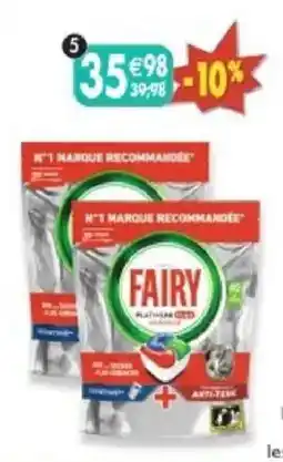 Maximo Fairy Platinum Gold lot de 2 sachets de capsules lave-vaisselle offre