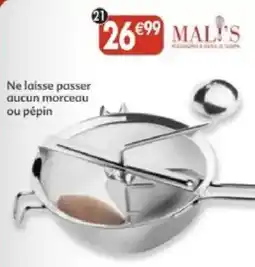 Maximo MAL'S Sieve offre