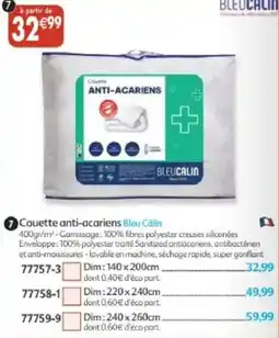 Maximo Bleu Câlin Couette anti-acariens offre