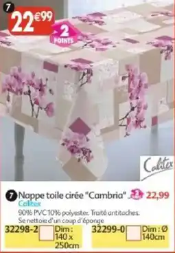 Maximo Calitex Nappe toile cirée "Cambria" offre