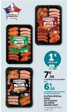 U Express Maître coq - plateau special tapas offre