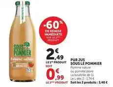 U Express Sous le pommier - pur jus offre