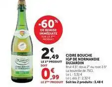 U Express Dujardin - cidre bouche igp de normandie offre