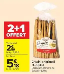 Carrefour Drive Florelli - grissini artigianali offre