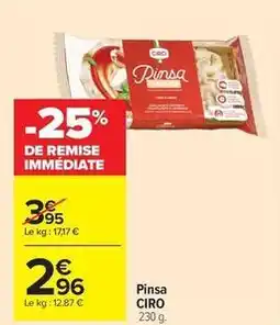 Carrefour Drive Ciro - pinsa offre