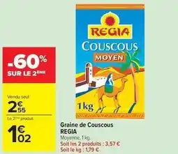 Carrefour Drive Regia - graine de couscous offre