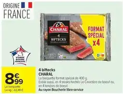 Carrefour Drive Charal - 4 biftecks offre