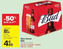 Carrefour Drive Bud - bière blonde offre