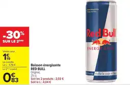 Carrefour Drive Red bull - boisson énergisante offre