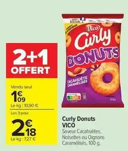 Carrefour Drive Vico - curly donuts offre
