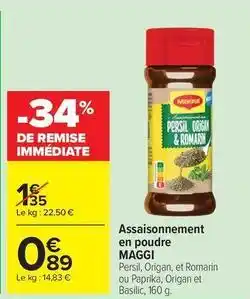 Carrefour Drive Maggi - assaisonnement en poudre offre