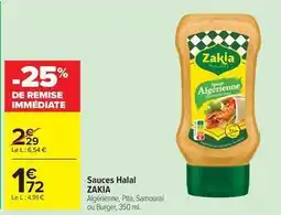 Carrefour Drive Zakia - sauces halal offre