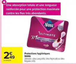 Carrefour Drive Nana - protections hygiéniques offre