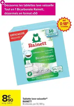 Carrefour Market Rainett Tablettes lave-vaisselle offre