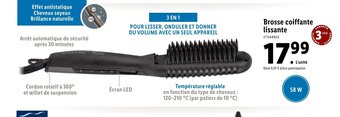 Lidl Brosse coiffante lissante offre