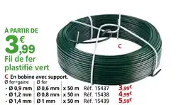 Provence Outillage Fil de fer plastifié vert offre