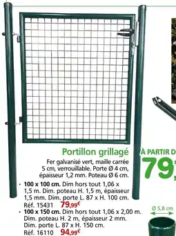 Provence Outillage Portillon grillagé offre