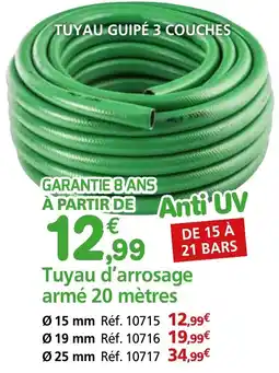 Provence Outillage Tuyau d'arrosage armé 20 mètres offre