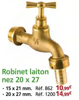 Provence Outillage Robinet laiton nez 20 x 27 offre
