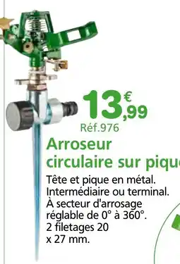 Provence Outillage Arroseur circulaire sur pique offre