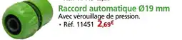 Provence Outillage Raccord automatique 019 mm offre