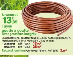 Provence Outillage Tuyau goutte à goutte Avec goutteurs intégrés offre