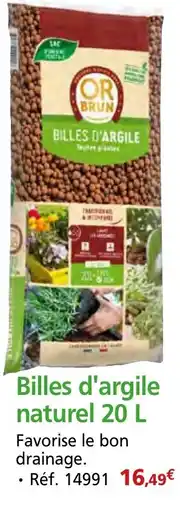 Provence Outillage OR BRUN Billes d'argile naturel offre