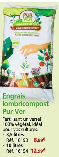 Provence Outillage PUR VER Engrais lombricompost offre