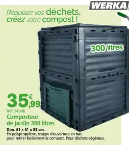 Provence Outillage WERKA PRO Composteur de jardin offre