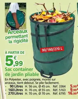 Provence Outillage Sac container de jardin pliable offre