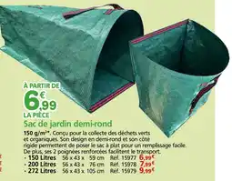 Provence Outillage Sac de jardin demi-rond offre
