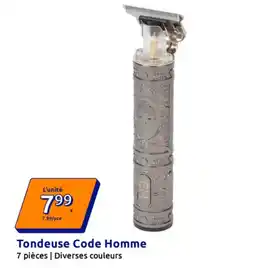 Action Tondeuse Code Homme offre