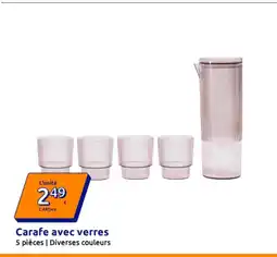 Action Carafe avec verres offre