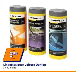 Action DUNLOP Lingettes pour voiture offre