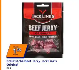 Action Bœuf séché Beef Jerky Jack Link's Original offre