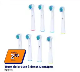 Action Têtes de brosse à dents Dentapro offre