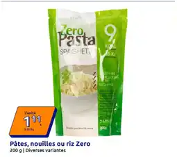 Action Pâtes, nouilles ou riz Zero offre