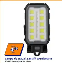 Action Lampe de travail sans fil Werckmann offre