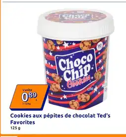 Action Cookies aux pépites de chocolat Ted's Favorites offre