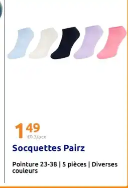 Action Socquettes Pairz offre