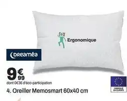 BUT Oreiller memosmart 60x40 cm offre