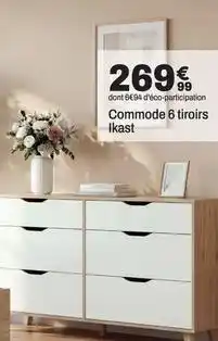BUT Commode 6 tiroirs ikast offre