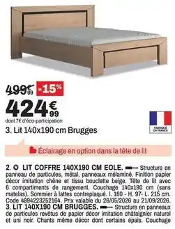 BUT Eole - lit coffre 140x190 cm offre