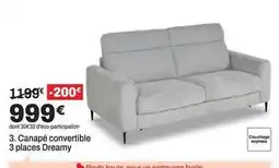 BUT Canapé convertible 3 places dreamy offre