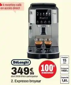 BUT Delonghi - expresso broyeur offre